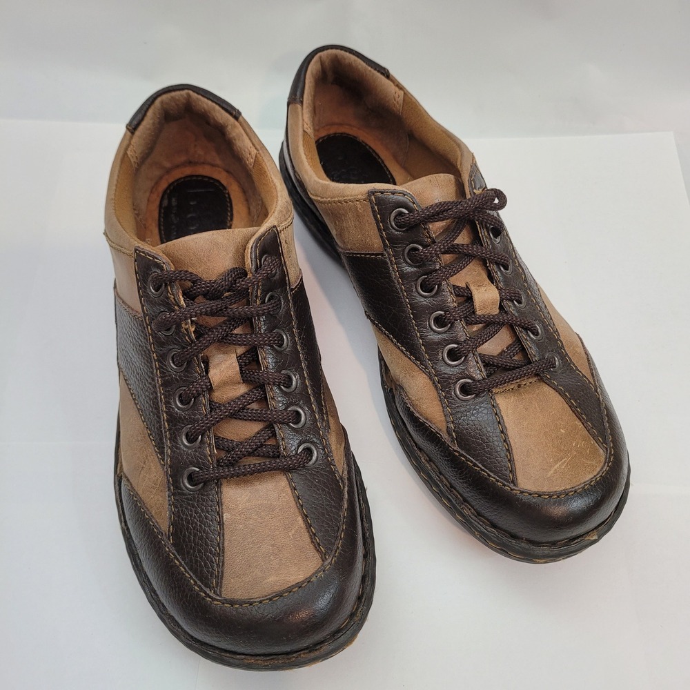b.o.c. Born Concept Sneakers C47835 CID14 Brown Leather Lace‎ Up Women 7 38